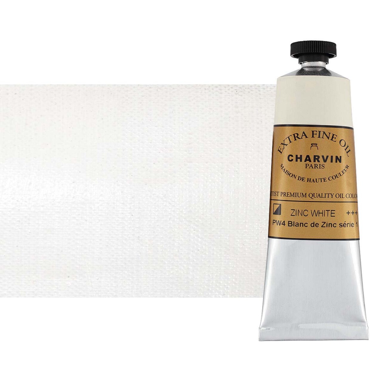 Charvin Extra Fine Oil Paint, Zinc White 60 ml - Triple-Milled, Rich Texture, Poppy Oil-Based, Light-Fast, Handmade, Archival Quality